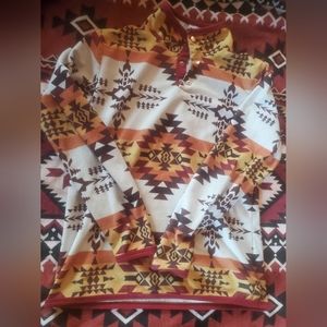 Aztec print pull-over
